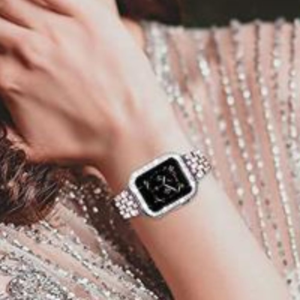 NEW Multiolor Rhinestone Apple Watch Band+Case - Picture 2 of 4